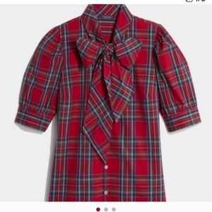 Vineyard Vines plaid top with optional bow